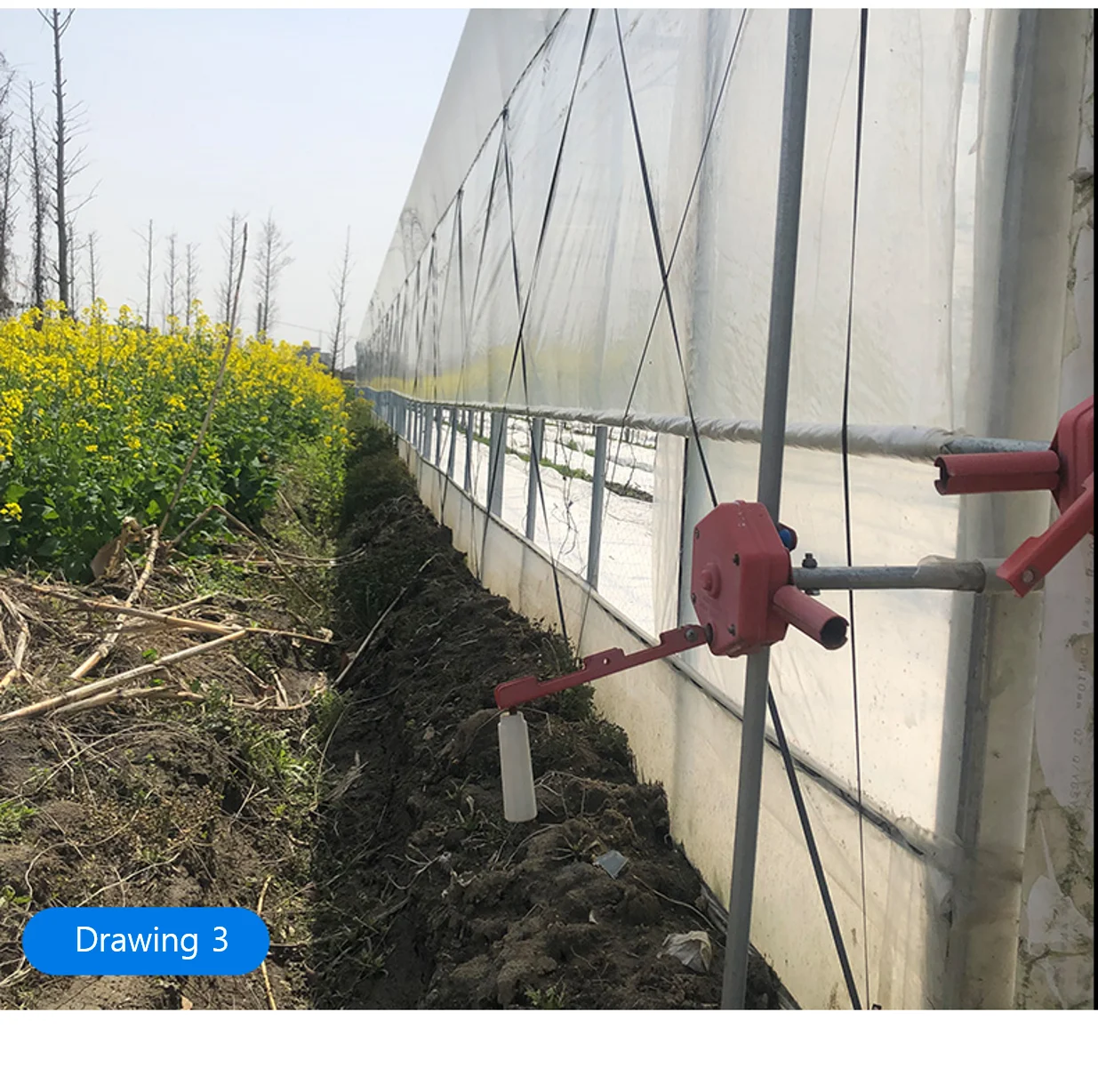 Greenhouse Manual Film Reeler Winder Coiler Lifter Shutter core