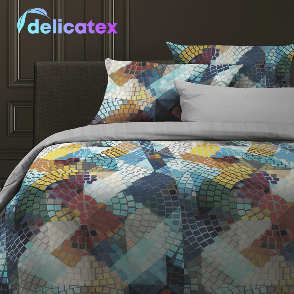 Bedding Set Delicatex 30107-1+24089-4Kaleidoscope Home Textile Bed sheets linen Cushion Covers Duve