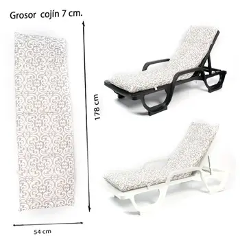 

PACK two PADS for lounger. Marble Grey. (Be sold in Lot 2)