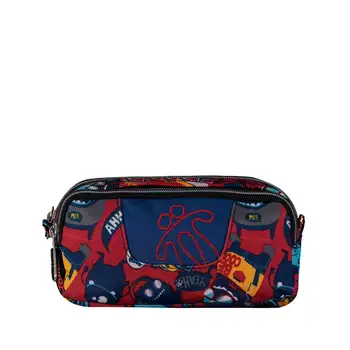 

School case two growny print compartments-envelope