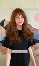 HENRY MARGU-pelucas naranjas con flequillo para fiesta de Cosplay, largo ondulado, marrón y rojo, pelucas de pelo sintético resistentes al calor para mujeres negras Afro