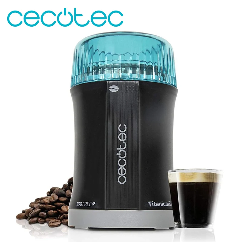 Cecotec TitanMill 200-300-2000 Coffee Grinder Electric 200W Titanium Coated  Blades 50g Capacity Steel Container Easy to Clean - AliExpress