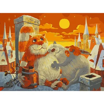 

"Late dinner" painting by numbers on canvas 30*40. Snow White. 004-AS