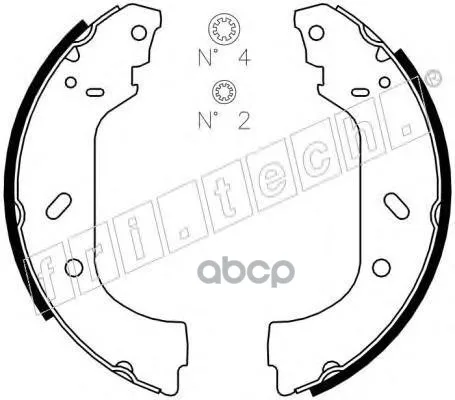 Колодки Барабанные Citroen Jumpy 95-, Peugeot 806, Fiat Scud 1034.098 fri.tech. арт. 1034.098