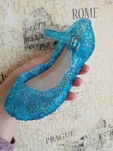 Sandalias para niños zuecos de moda para niñas, sandalias de fiesta de disfraces con agujeros de princesa de cristal, Color caramelo, 2019