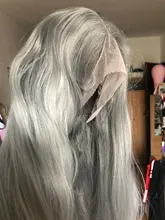 SOKU-peluca con malla frontal para mujer afroamericana, cabellera sintética con malla frontal, Color Ondulado Natural, parte media larga, estilo moderno, fibra resistente al calor