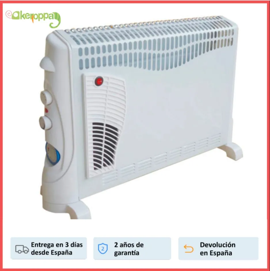 Electric Heater 2000w White Turbo, Various Measurements, 3 Power Levels,  Adjustable Thermostat, Ground Thermoconvector. - Fireplaces - AliExpress