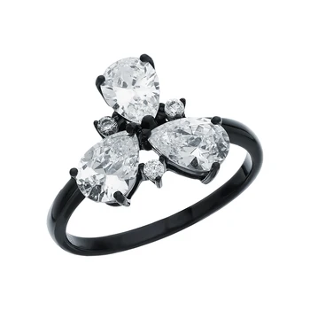 

Silver ring with cubic zirconia sunlight sample 925