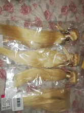 Mechones de cabello humano liso Remy brasileño con cierre, mechones de pelo negro perla rubio miel, 613 mechones, envío gratis