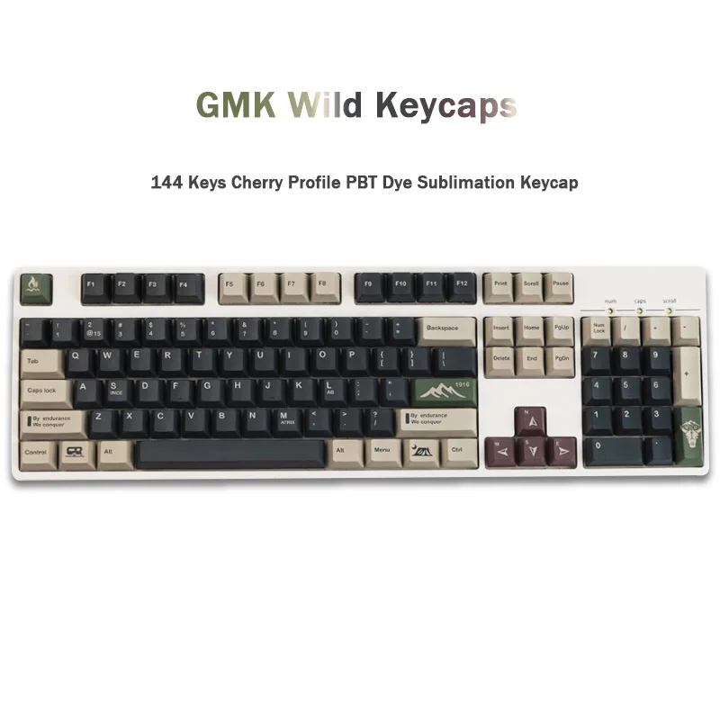 GMK Wild Keycaps PBT DYE-Sublimation Mechanical Keyboards Key Cap 144 Keys  Cherry Profile For MX Switch GH60/64/68/84/87/980/104