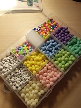 Caja de almacenamiento de plástico para joyas, compartimiento ajustable, caja para pendientes, estuche para joyería, varios tamaños