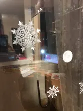 36pcs/lot White Snowflake Christmas Wall Stickers Glass Window Sticker Christmas Decorations