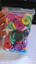 100 Uds 24mm portátil de plástico anillo de carpeta hebilla de 360 grados de rotación de agujero color aprendizaje suministros de encuadernación