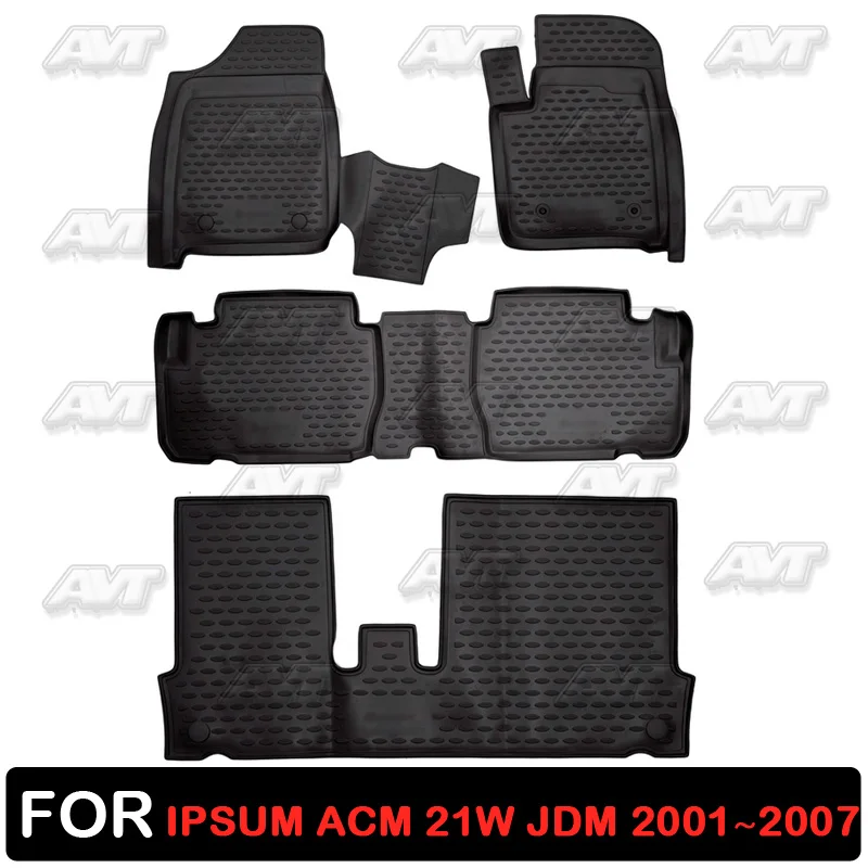 Коврики для Toyota Ipsum ACM 21 Вт JDM 2001 2007 5 шт. Резиновые Нескользящие коврики аксессуары