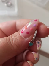 Pendientes de aro de Plata de Ley 925 Aide con bonito Color neón esmaltado corazón pendiente de gota dije Color dorado y plateado para niñas