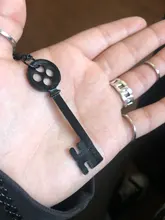 Collar de Metal con personalidad para Halloween, accesorios de esqueleto de llave Coraline de color negro, Retro, del Cofre del Tesoro