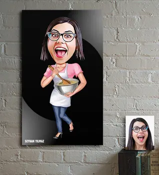 

Personalized Housewife Cartoon Wooden Table-3