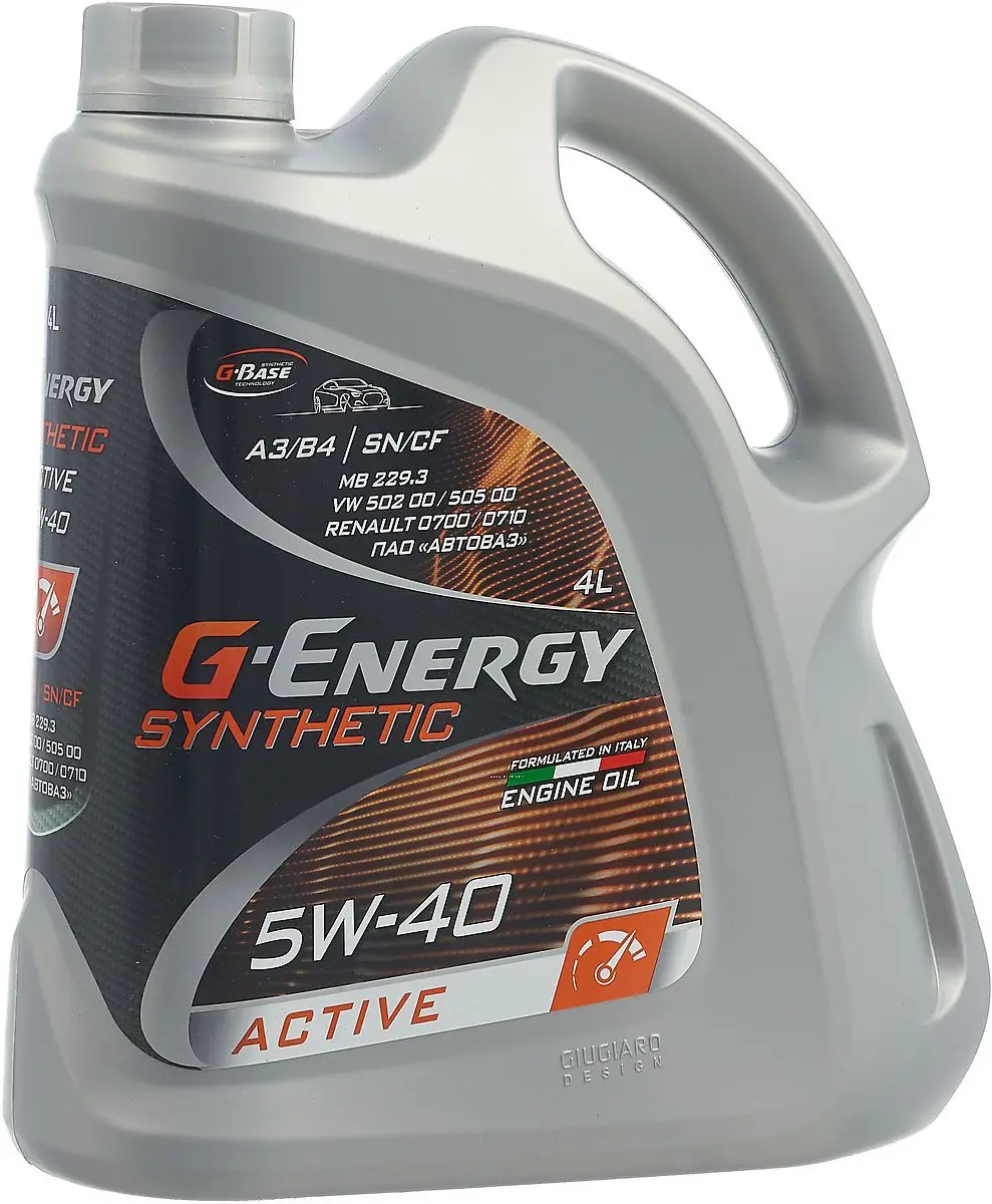 Моторное масло G-Energy Synthetic Active 253142410 синтетическое 5W-40 5w40 API SN/CF ACEA A3/B4 4 л |