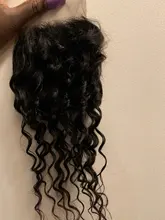 Allove-Cierre de pelo humano con ondas profundas, 4X4, cierre de encaje, 130%, Destiny, Remy, envío gratis