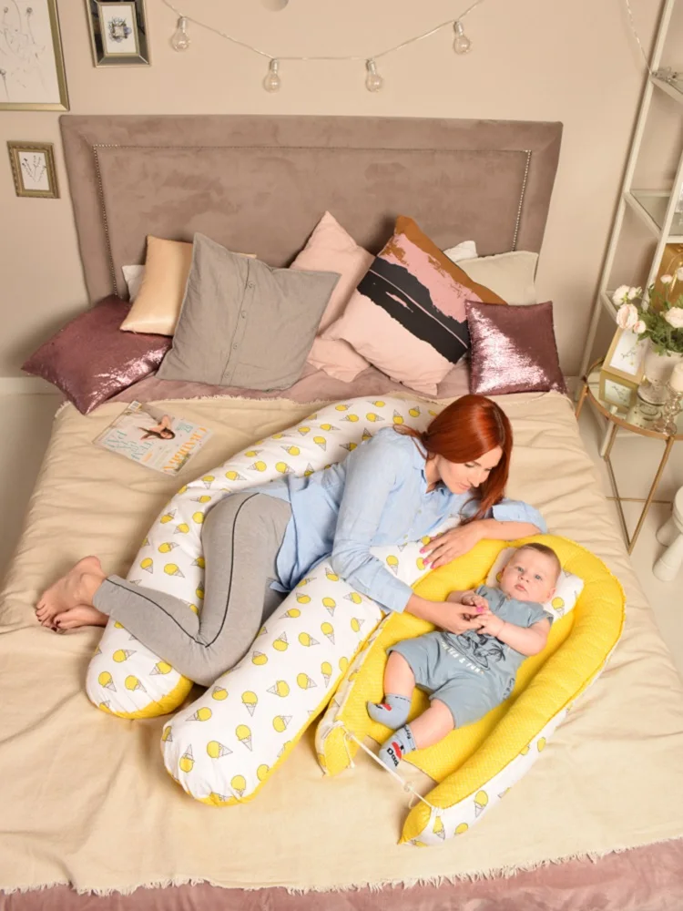 Pillow for pregnant women and feeding moms with pillowcase cover u shaped Texxet big long things hugs hugging orthopedic home sleeping on the side
