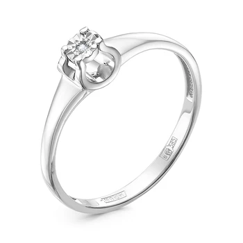 

Gold ring 585 silver with stones: Diamond