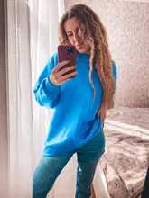 Outfits Women Tracksuit Sweatpants-Set Tops Two-Piece-Set Blue Cotton And Solid MEIYANGYOUNG