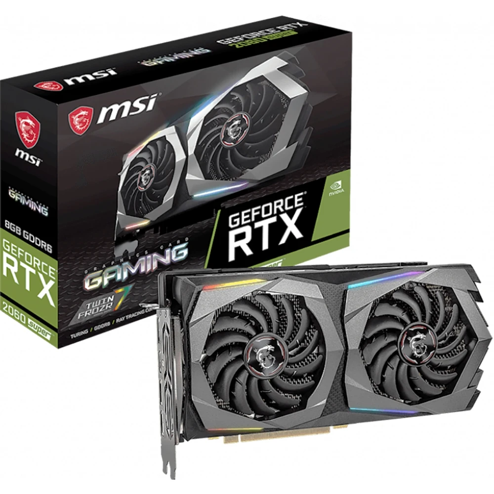 Видеокарта MSI Gaming nVidia GeForce RTX 2060 Super 1650MHz 8192MB 14000MHz 256 bit RTL [RTX 2060 SUPER GAMING]