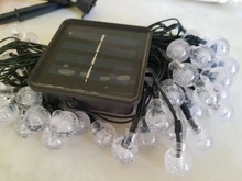 Fairy-Lights Crystal-Ball Led-String Solar-Lamp Christmas-Decor Power Garden Outdoor