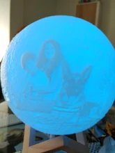 USB Rechargeable Moon-Lamp Night-Light Lunar Custom Tap/remote-Switch 3d-Printing Photo/text