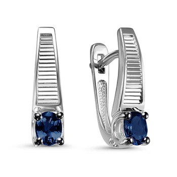 

Gold earrings 585 with stones: Sapphire