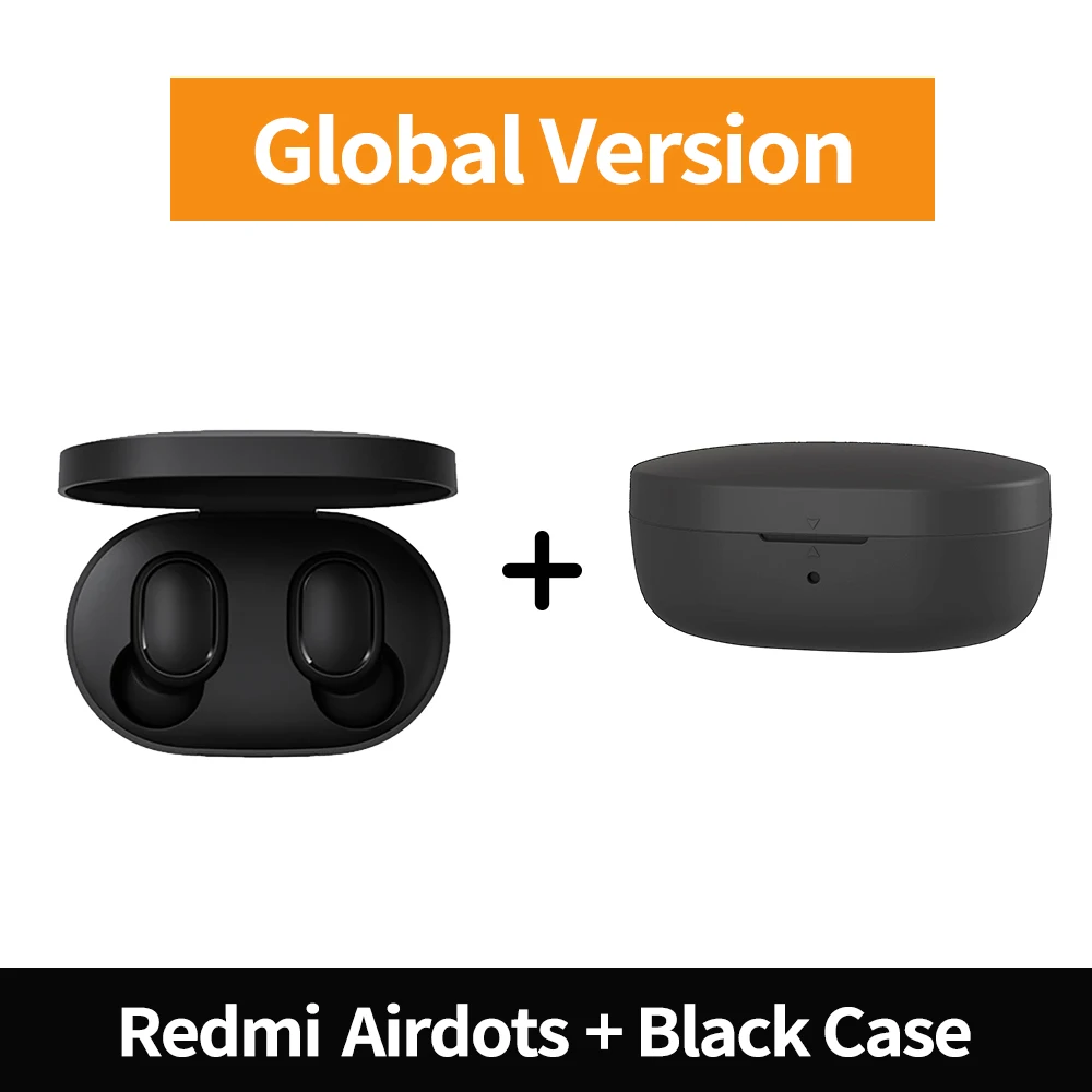 Оригинальные наушники Xiaomi Redmi Airdots беспроводные наушники Голосовое управление Bluetooth 5,0 шумоподавление управление IPX4 - Цвет: GN Add Black Case