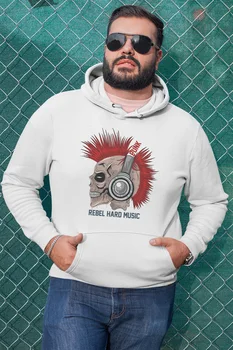 

Angemiel Wear Music White Men 'S Hooded Sweatshirt
