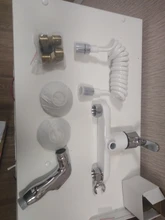 Faucet Toilet-Cleaner-Set Bidet-Sprayer Shower White Wall-Mounted Accoona A3167G