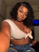 Pelucas de cabello humano con cierre Frontal para mujer, postizo de encaje de 5x5 con ondas profundas brasileñas de 30 pulgadas, color Natural con agua rizada