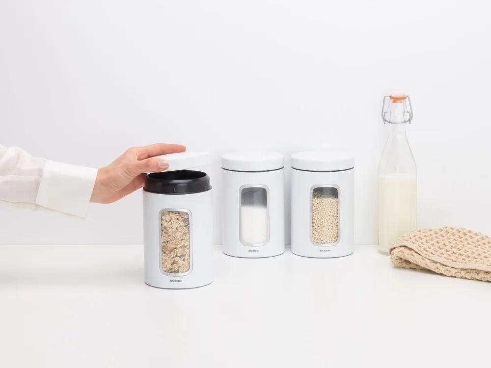 Window Canister Set, 1.4L - White - 8710755306068 Brabantia_96dpi_1280x960px_E_NR-21293