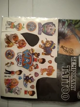 Juguetes De Tatuajes de la patrulla canina para niños, pegatinas de papel de tatuaje, pasta impermeable para fiesta, regalo de cumpleaños