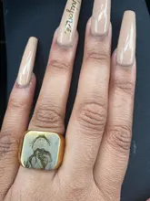 Personalizado grabado por encargo nombre anillo con foto de acero inoxidable anillos de sello para hombre foto familiar hombre de compromiso anillos de boda