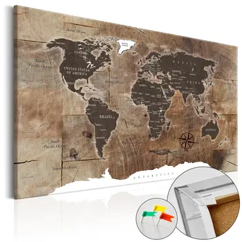 

Pictures of Cork-Wooden Mosaic [Cork Map] - 60x40 cm