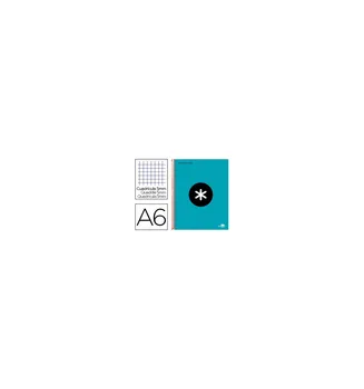 

Spiral notebook led A6 MICRO ANTARTIK cover lined 100H 100 GR Picture 5 MM 4 bands turquoise COLOR