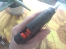 Pistola de pegamento de fusión en caliente, enchufe europeo de 20W, con herramienta de temperatura, pistolas industriales, reparación térmica de pistola de pegamento, 1 unidad, palo de 7mm