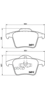 Колодки Тормозные Дисковые Задн Volvo: Xc 90 02- Brembo арт. P86019