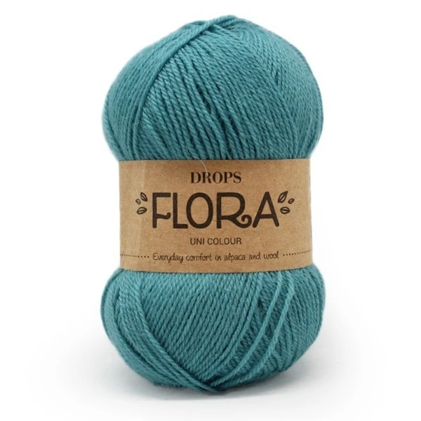 12 Turquoise/бирюзовый Пряжа DROPS «Flora» - Цвет: 12 Turquoise/бирюзовый