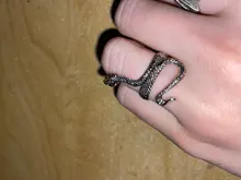 1 Uds estereoscópica nuevo Retro Punk muy grandes anillo de serpiente de la personalidad de la moda serpiente anillo ajustable con apertura de la joyería como regalo