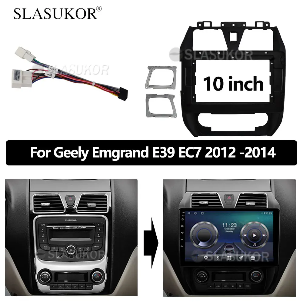 

10 INCH Fascia fit For Geely Emgrand EC7 EC715 EC7-RV EC718 2012 2013 2014 Frame Panel Dash Mounting Installation Trim Kit Frame
