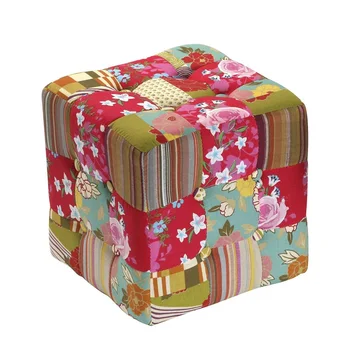 

Versa Home Philippe furniture square stool material cotton with print 19500230