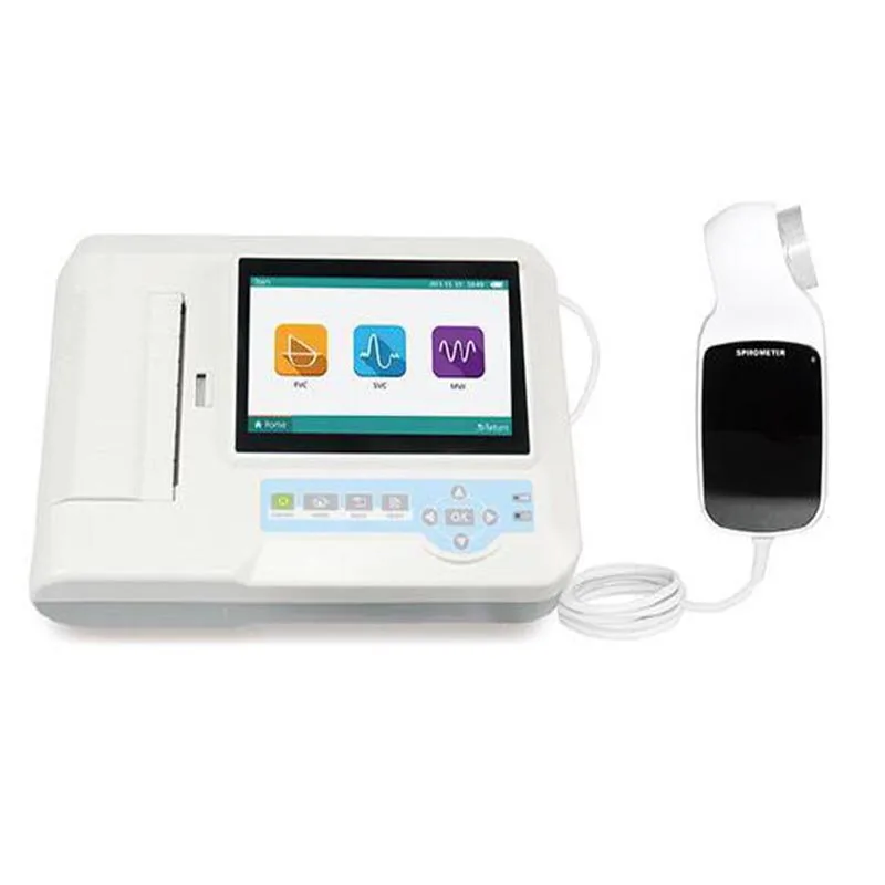 Digital Spirometer TFT LCD Touch Screen SP100 Lung Function Pulmonary Device Breathing Diagnostic FVC VC SVC MVV Device