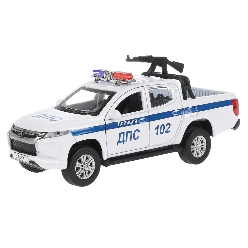 Модель машины Технопарк Mitsubishi L200 пикап Полиция инерционная свет звук