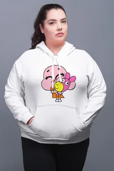 

Angemiel Wear Daisye Clingy Anais White Women 'S Hooded Sweatshirt