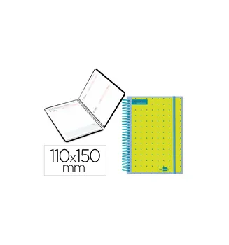 

School AGENDA led paper 20-21 COLLEGE MINI BILINGUE one day page polypropylene cover customizable 6 PCs