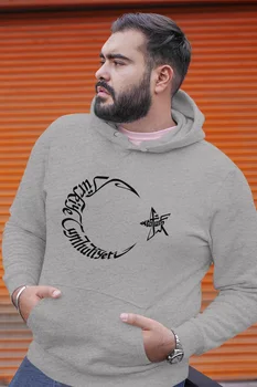 

Angemiel Wear Republic of Turkey Moon Star Gray Men 'S Hooded Sweatshirt